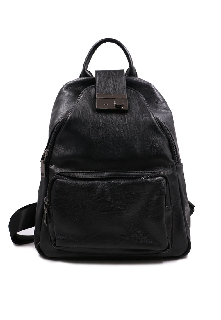 Black Zipper Closure Backpack