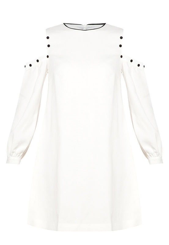 Cold Shoulder Dress white nomodel