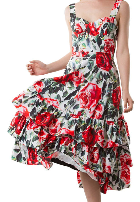 Leia Floral Midi Dress closeup