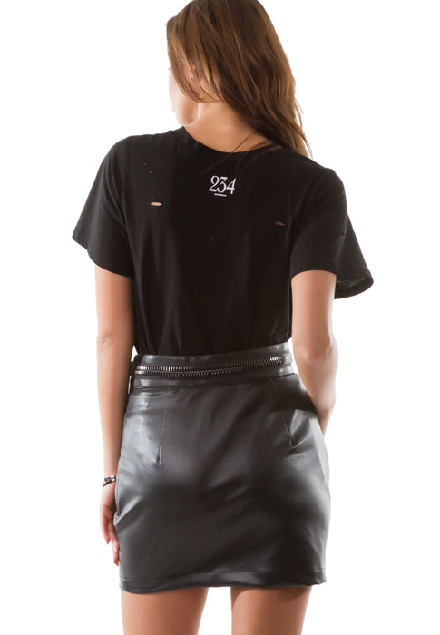 Zoey Zipper Mini Skirt backside