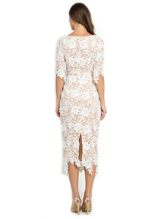 Chaste White Lace Dress