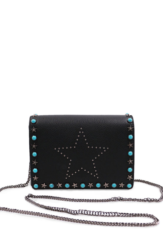 Blue Rivet Handbag