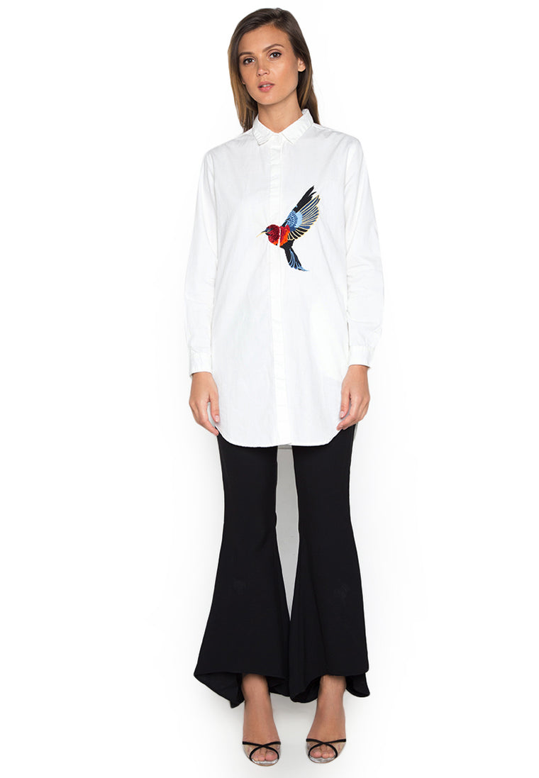 Crimson Rosella White Shirt