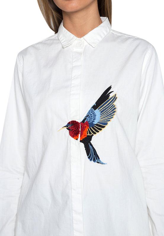 Embroidery Simple Shirt closeup