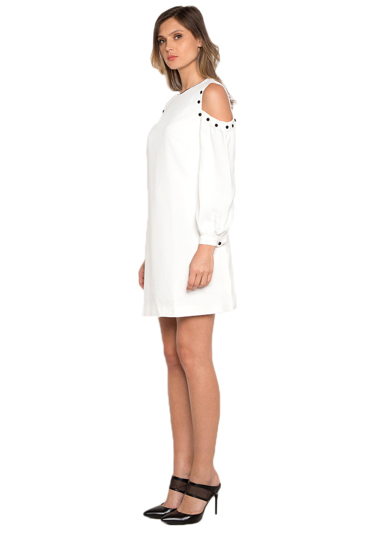 Cold Shoulder Dress white nomodel