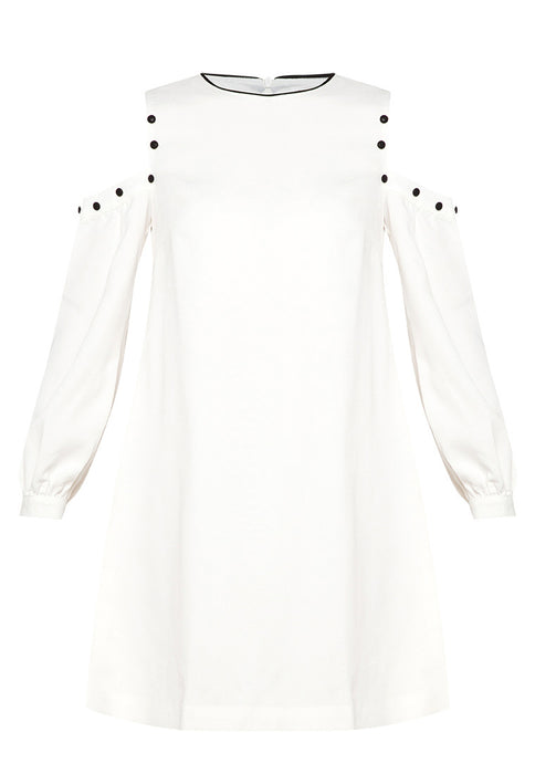 Cold Shoulder Dress white nomodel