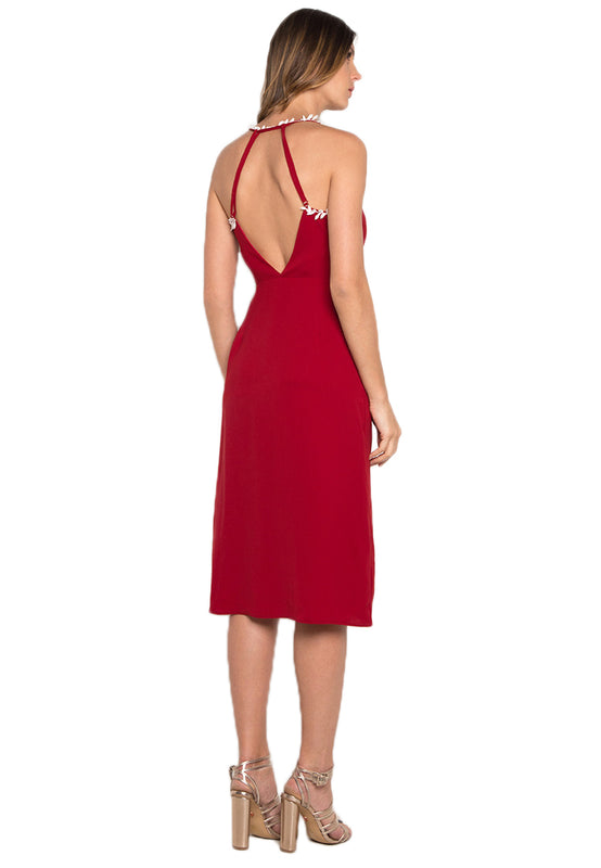Midi Dress with Slit backside