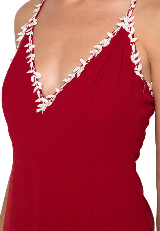 Midi Dress with Slit closeup