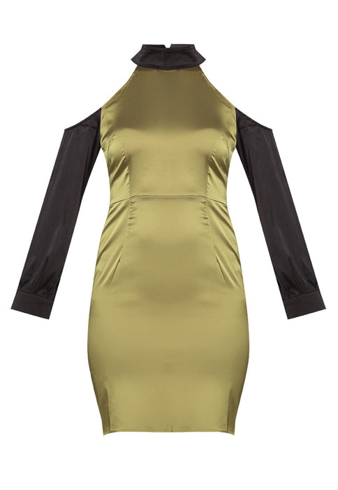 Paneled Sheath Short Dress no model