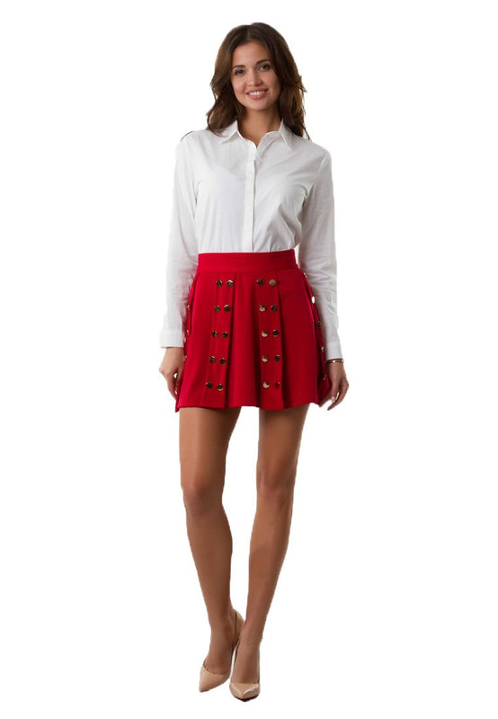 Rivet Pleated Skirt