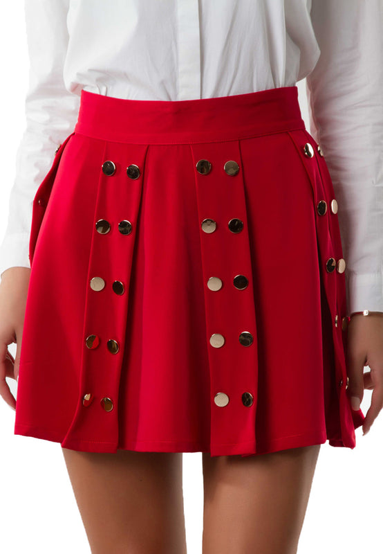 Rivet Pleated Skirt frontside