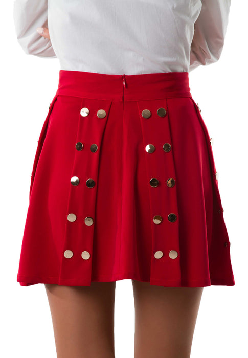 Rivet Pleated Skirt backside