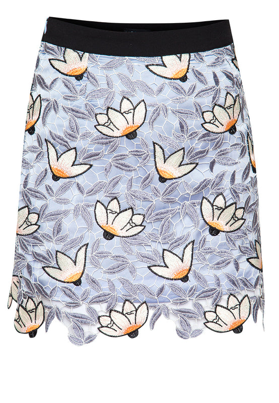 Floral Crochet Mini Skirt nomodel