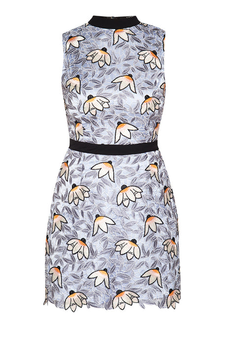 Floral Crochet Mini Dress nomodel