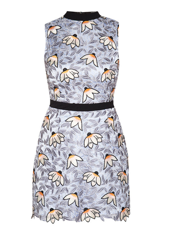 Floral Crochet Mini Dress nomodel