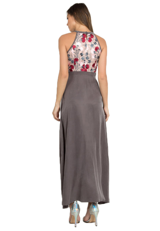 Leia Floral Maxi Dress backside