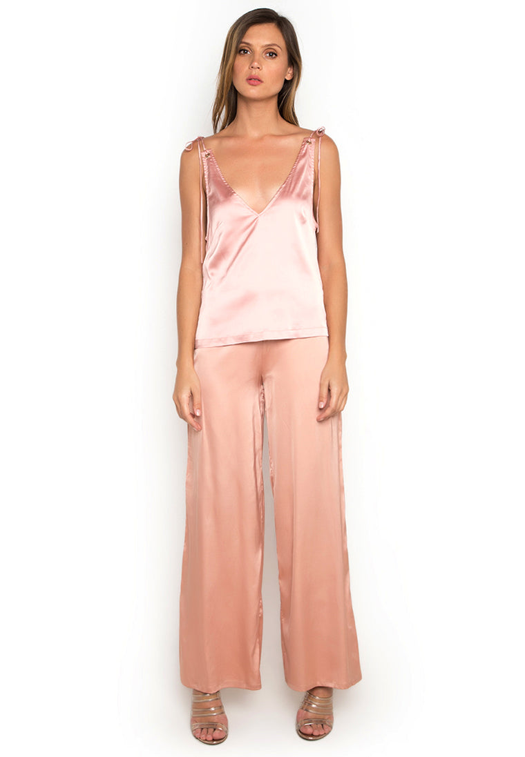 Evening Blush Satin Top