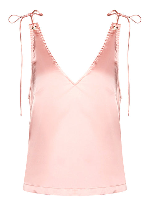 V Neck Satin Top top nomodel