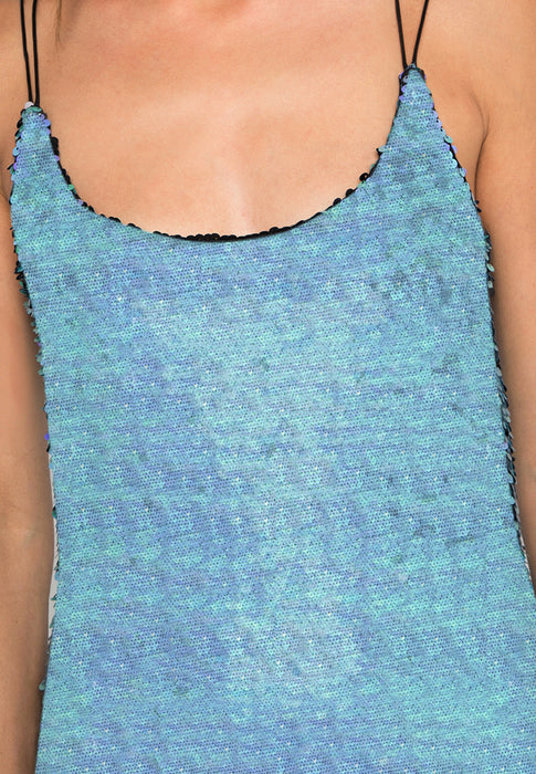 Leia Sequins Slip Dress closeup