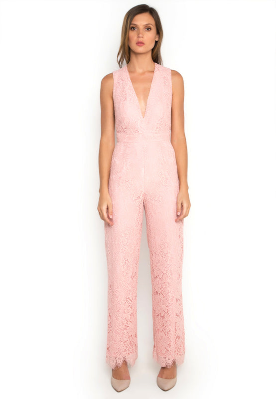 V Neck Sleeveless Jumpsuit
