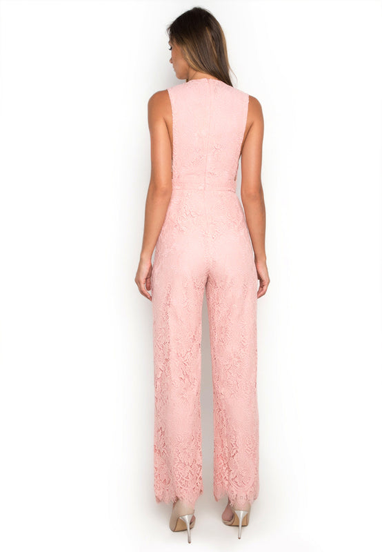 V Neck Sleeveless Jumpsuit backside