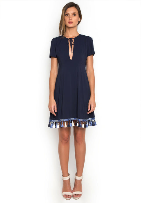 Trimmed Hem Casual Dress