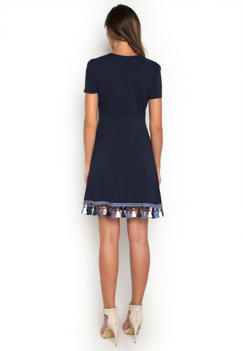Trimmed Hem Casual Dress backside