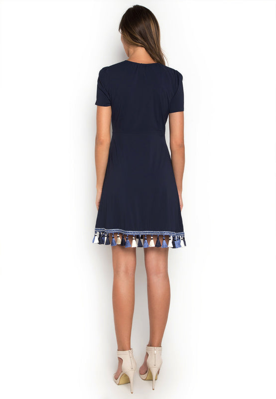 Trimmed Hem Casual Dress backside