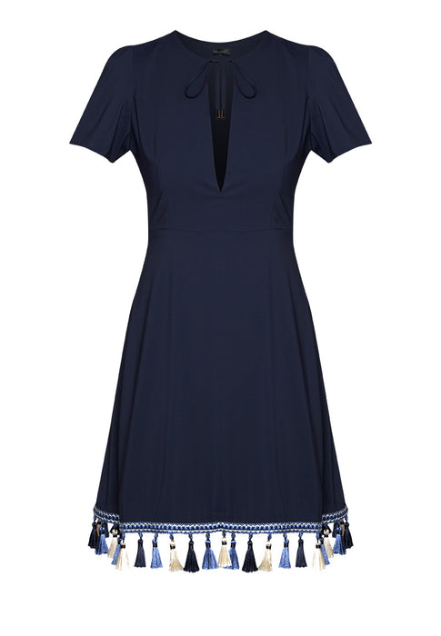 Trimmed Hem Casual Dress nomodel