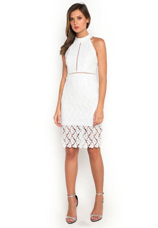 Hollow Out Crochet Dress frontside
