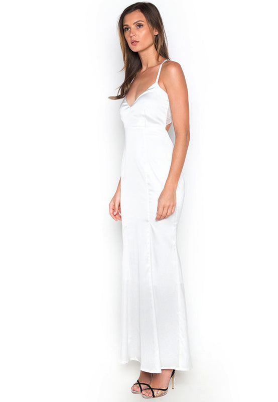 Laced Back Mermaid Dress leftside