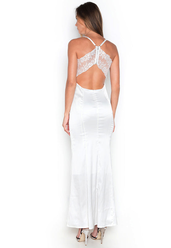 Laced Back Mermaid Dress backside