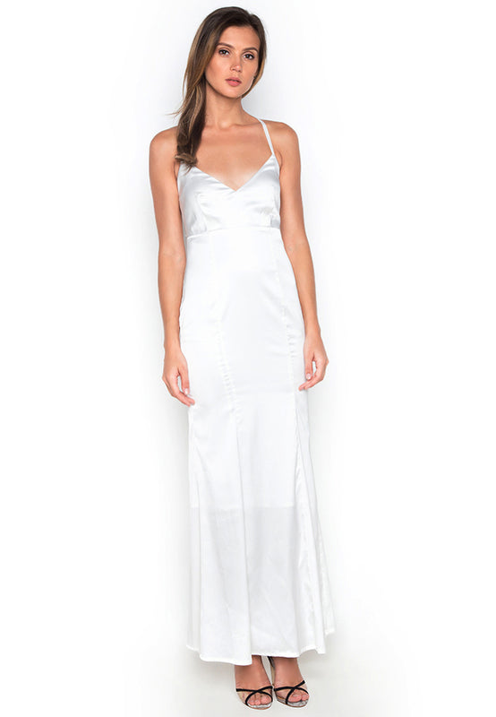 Laced Back Mermaid Dress frontside