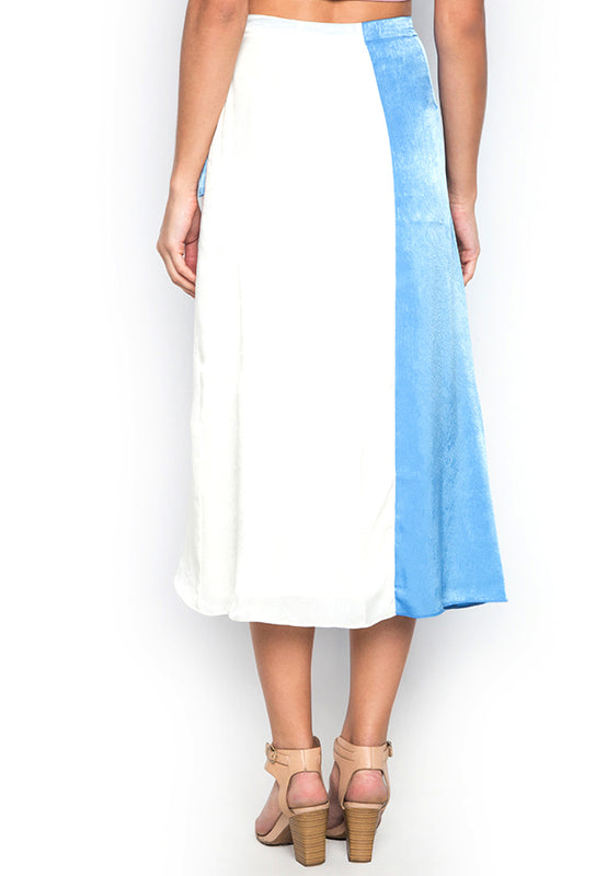 Contrast Swing Skirt backside
