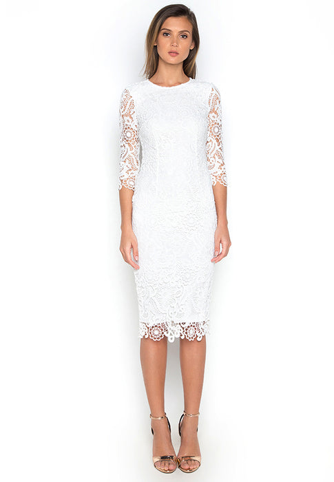 Long Sleeve Crochet Dress