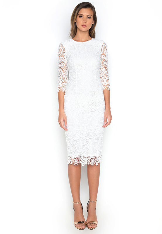 Long Sleeve Crochet Dress