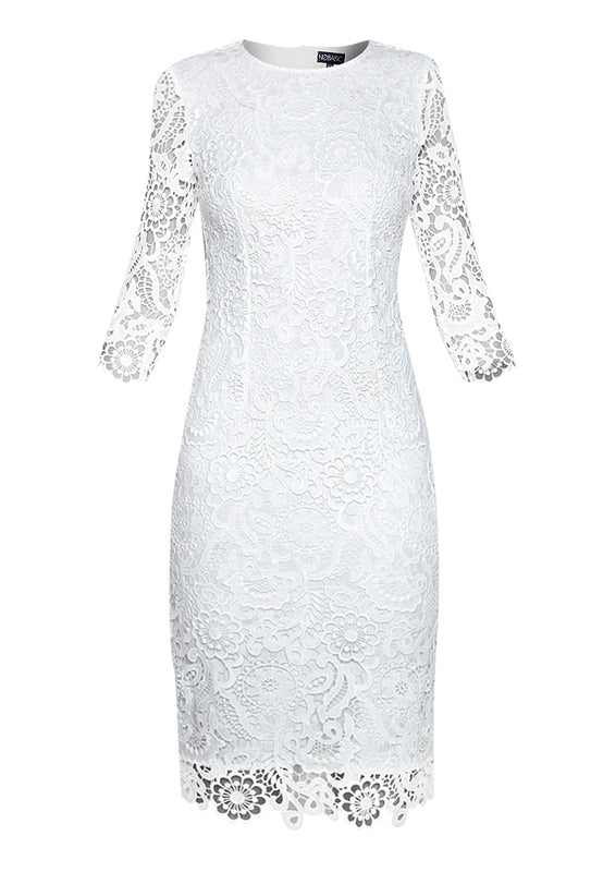 Long Sleeve Crochet Dress nomodel