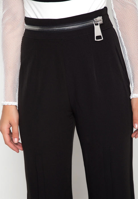 Zoey Zipper Pants closeup