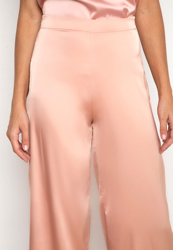 Satin Casual Pants closeup