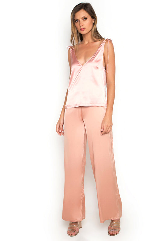 Satin Casual Pants frontside