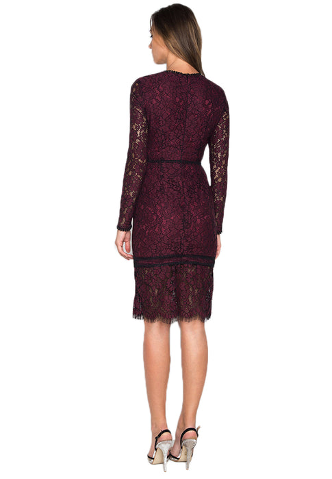 Hollow-out Bodycon Dress backside