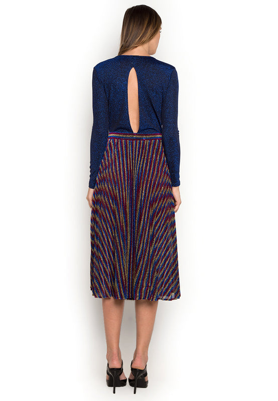 Multicolored Diva Pleated Skirt