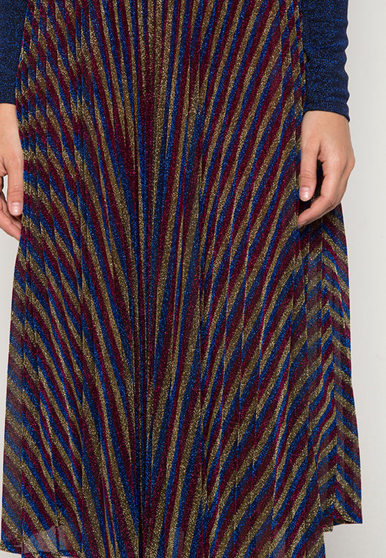 Multicolored Diva Pleated Skirt