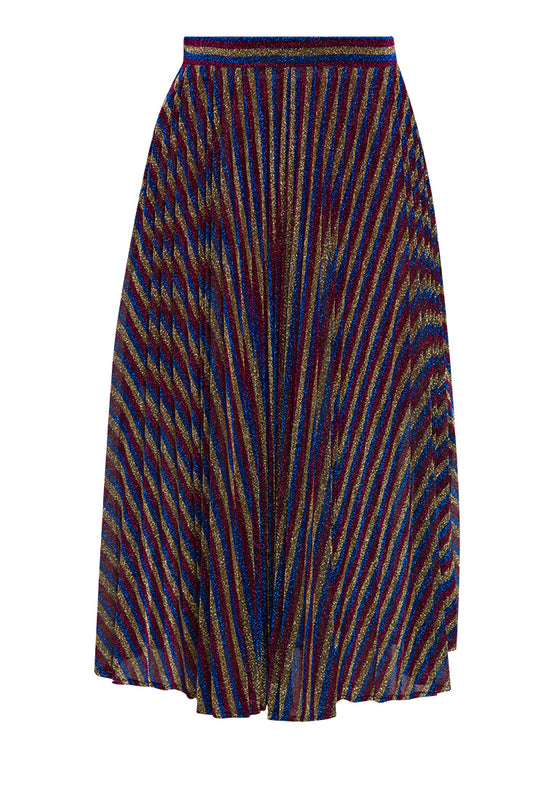 Multicolored Diva Pleated Skirt