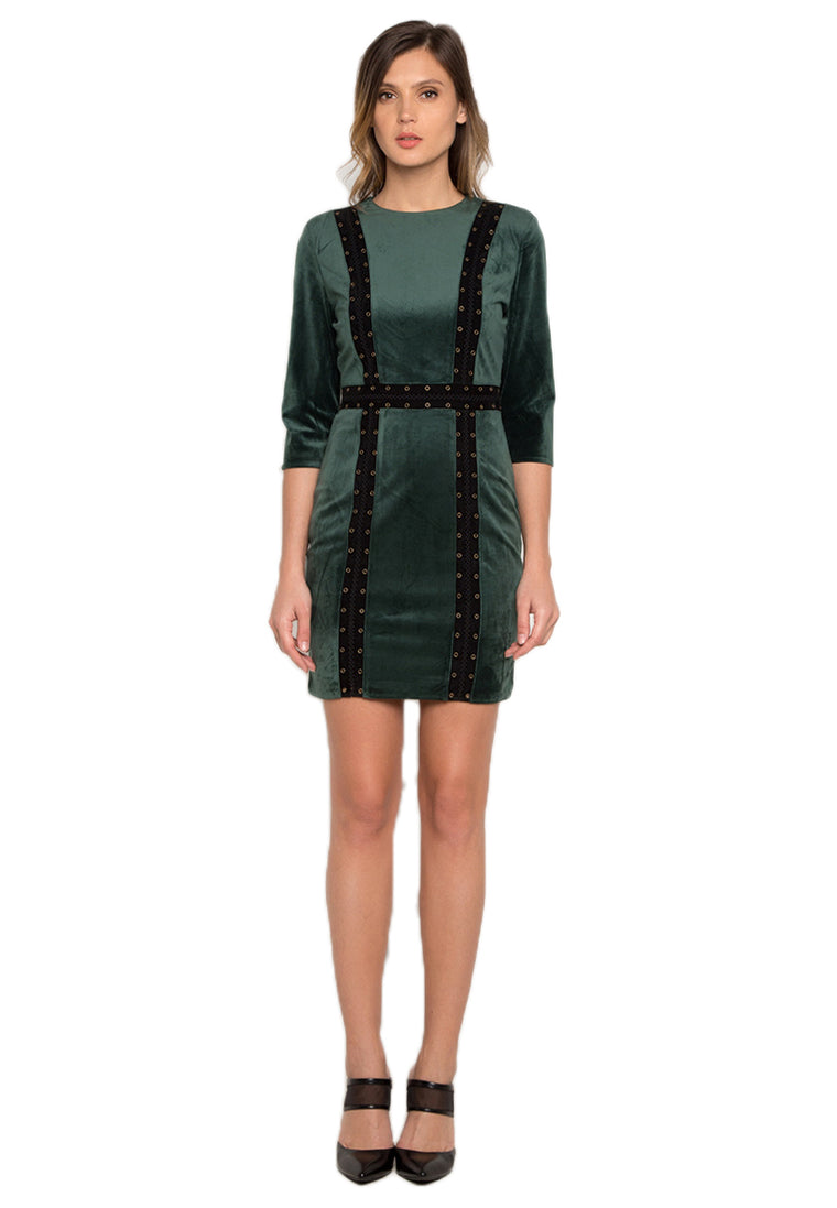 Forest Green Eyelet Dress