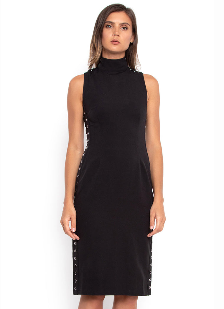Black Maxine Midi Dress