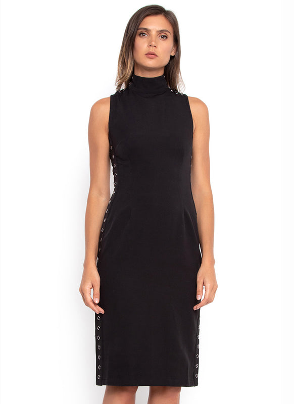 Black Maxine Midi Dress