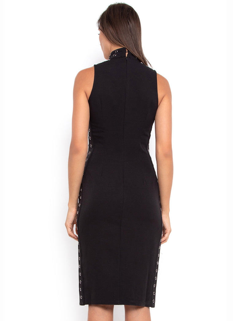 Black Maxine Midi Dress