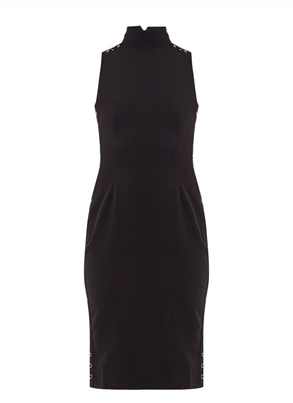 Black Maxine Midi Dress