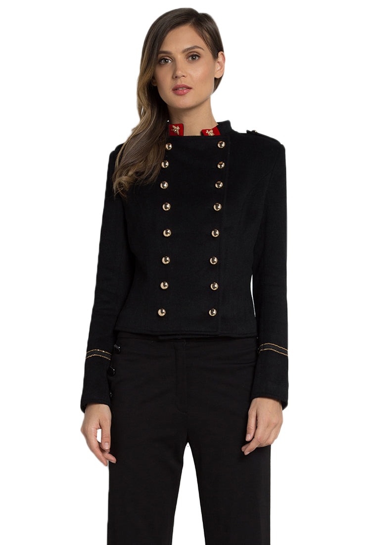 Front-buttoned Wollen Coat